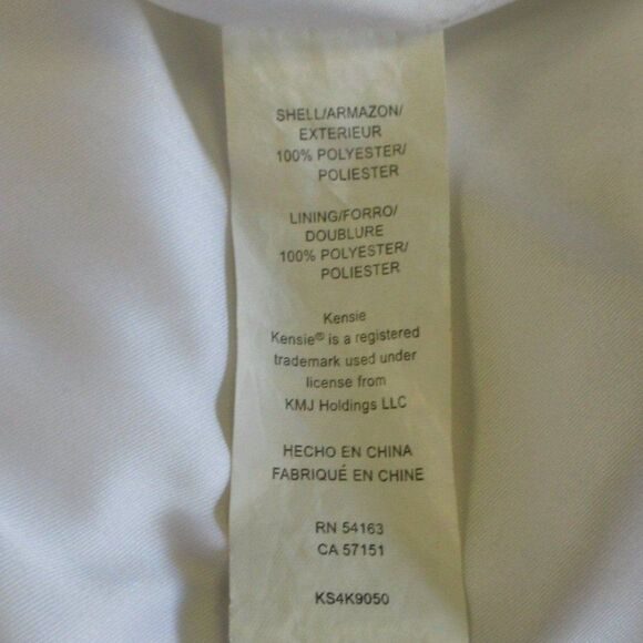 KENSIE Purple Green Geometric Print Lined Mini Dress Womens Size M Elastic Waist - Picture 7 of 12